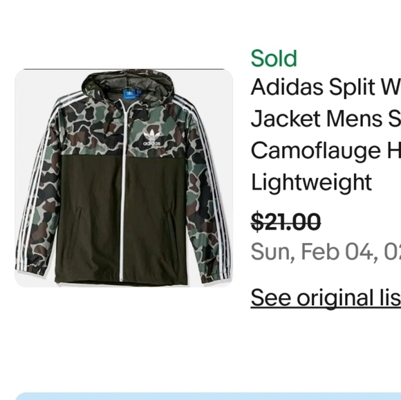 adidas Other - 🚫SOLD!🚫Adidas Camo Windbreaker Jacket S